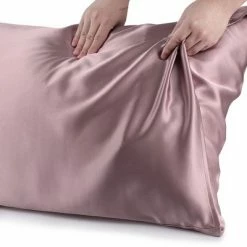 Best deal 🔥 1 Pc 20"x26" 25 Momme Silk Envelope Pillow Cases Mauve - PiccoCasa ✨ -Sheets & Pillowcases Sales Shop unnamed file 2920