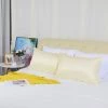 Promo 🎁 2 Pcs 20"x36" Silky Satin Envelope Pillow Cases Pearl White - PiccoCasa 🧨