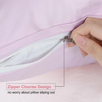 Promo π 2 Pcs 20"x30" Silky Satin Zippered Pillow Cases Lavender Gray - PiccoCasa π 4 Promo π 2 Pcs 20"x30" Silky Satin Zippered Pillow Cases Lavender Gray - PiccoCasa π - Image 4