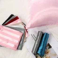 Hot Sale ⌛ 2 Pcs 20"x30" Silky Satin Envelope Pillow Cases Pink - PiccoCasa ❤️ -Sheets & Pillowcases Sales Shop unnamed file 2986