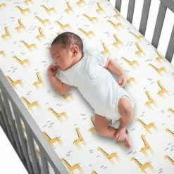 Best deal ⌛ Lambs & Ivy Signature Giraffe Organic Cotton Fitted Crib Sheet - White/Yellow 🧨