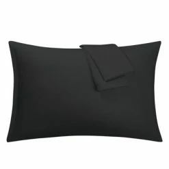 Best reviews of 🌟 2 Pcs Travel 1800 Series Soft Brushed Microfiber with Zipper Design Pillow Case Black - PiccoCasa 🎁