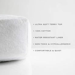 Promo 🔥 JumpOff Jo Crib Mattress Protector - Terry Cotton and Waterproof Mattress Cover for Standard Sized Cribs - 28 x 52 Inches - White 🔥