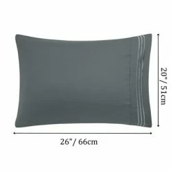Promo 🌟 2 Pcs Brushed Microfiber Soft Embroidery Envelop Closure Pillow Cases - PiccoCasa ⭐ -Sheets & Pillowcases Sales Shop unnamed file 3223