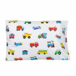 Best Sale 🔔 Wildkin Trains, Planes & Trucks 100% Organic Cotton Flannel Pillow Case 😍