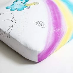 Cheap ✔️ JumpOff Jo Fitted Crib Sheet, Cotton Crib Sheet for Standard Sized Crib Mattresses, Hypoallergenic and Breathable, 28" x 52", Unicorn Pixie Dust 👍 -Sheets & Pillowcases Sales Shop unnamed file 324