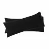 Best reviews of 🌟 2 Pcs 20"x54" 1800 Series Soft Brushed Microfiber Pillow Cover Black - PiccoCasa 🧨