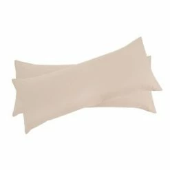 Outlet ๐งจ 2 Pcs 20"x72" 1800 Series Soft Brushed Microfiber Pillow Cover Khaki - PiccoCasa โ๏ธ