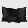 Budget 😀 Kitsch Satin Sleep Set - Black 😀
