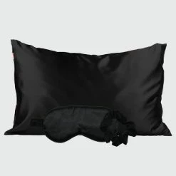 Budget 😀 Kitsch Satin Sleep Set - Black 😀