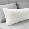 Cheap 👏 Hastings Home Soft Sherpa Body Pillow Cover With Zipper - White 😀