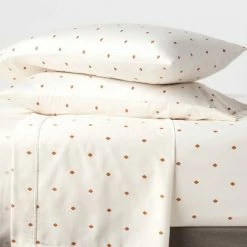 Coupon ❤️ 400 Thread Count Fall Pattern Performance Sheet Set - Threshold™ Bronze Diamond Dot 😀