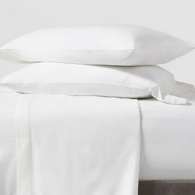 Top 10 π Linen Blend Solid Sheet Set - Threshold Gray β 1 Top 10 π Linen Blend Solid Sheet Set - Threshold Gray β