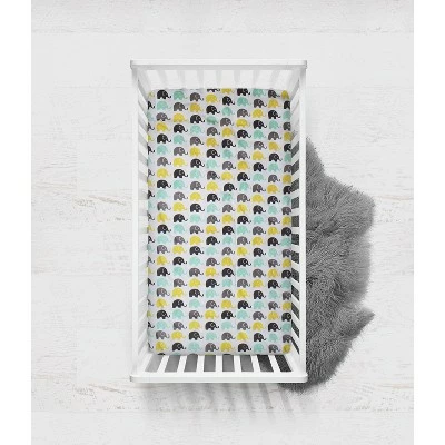 Cheapest π Bacati - Elephant Mint Yellow and Gray 100 percent Cotton Universal Baby Crib or Toddler Bed Fitted Sheet π― 2 Cheapest π Bacati - Elephant Mint Yellow and Gray 100 percent Cotton Universal Baby Crib or Toddler Bed Fitted Sheet π― - Image 2