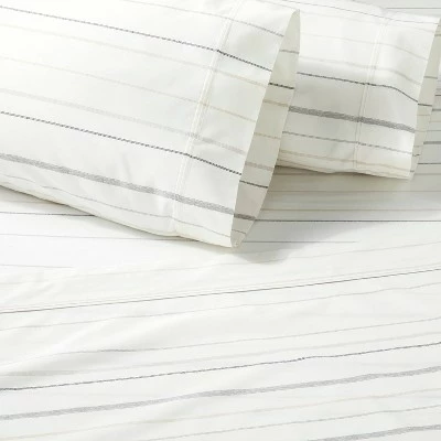 Brand new ⭐ Hearth & Hand With Magnolia Cotton Percale Multistripe Sheet Set Gray/Neutrals - Hearth & Hand™ with Magnolia 🔥 2 Brand new ⭐ Hearth & Hand With Magnolia Cotton Percale Multistripe Sheet Set Gray/Neutrals - Hearth & Hand™ with Magnolia 🔥 - Image 2
