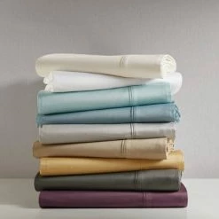 Flash Sale 👍 Madison Park 600 Thread Count Pima Cotton Sheet Set Seafoam 🌟 -Sheets & Pillowcases Sales Shop unnamed file 3554
