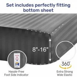 Brand new ⌛ Bed Sheets Set | 500 Thread Count 100% Cotton Damask Sateen with Deep Pockets by California Design Den 😍 -Sheets & Pillowcases Sales Shop unnamed file 3633