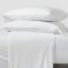 Coupon ⌛ Cozy Brushed Solid Jersey Sheet Set - Threshold™ White 🎉