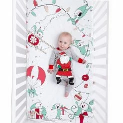 Brand new 🔔 JumpOff Jo Fitted Crib Sheet, Cotton Crib Sheet for Standard Sized Crib Mattresses, Hypoallergenic and Breathable, 28" x 52", Christmas Mischief 🛒