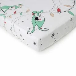 Brand new 🔔 JumpOff Jo Fitted Crib Sheet, Cotton Crib Sheet for Standard Sized Crib Mattresses, Hypoallergenic and Breathable, 28" x 52", Christmas Mischief 🛒 -Sheets & Pillowcases Sales Shop unnamed file 372