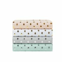Coupon 🎁 Intelligent Design Metallic Dot Printed Sheet Set Aqua/silver 👍 -Sheets & Pillowcases Sales Shop unnamed file 3729