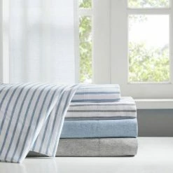 Brand new ✨ Madison Park Chambray Striped Microfiber Sheet Set Blue ⌛ -Sheets & Pillowcases Sales Shop unnamed file 3809
