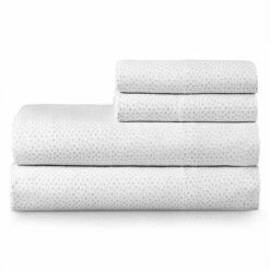 Best deal 🌟 Printed Cotton Sheet Set - Martha Stewart Soft Blue Stripe 🔥