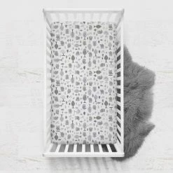 Budget 🔥 Bacati - Owls Gray Beige Neutral Cotton 3 pc Toddler Sheet Set 🧨