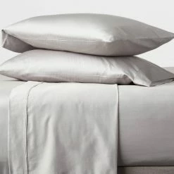 Wholesale ⭐ 400 Thread Count Fall Solid Performance Sheet Set Gray - Threshold™ ✔️