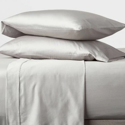 Wholesale ⭐ 400 Thread Count Fall Solid Performance Sheet Set Gray - Threshold™ ✔️ 1 Wholesale ⭐ 400 Thread Count Fall Solid Performance Sheet Set Gray - Threshold™ ✔️