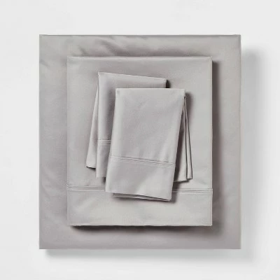 Wholesale ⭐ 400 Thread Count Fall Solid Performance Sheet Set Gray - Threshold™ ✔️ 5 Wholesale ⭐ 400 Thread Count Fall Solid Performance Sheet Set Gray - Threshold™ ✔️ - Image 5