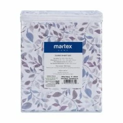 New 🤩 400 Thread Count Printed Pattern Sheet Set - Martex Teal Floral ✔️ -Sheets & Pillowcases Sales Shop unnamed file 4149