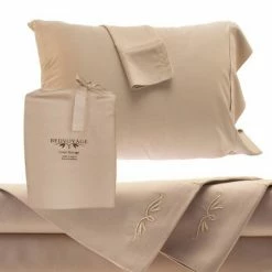 New 😍 300 Thread Count 100% Rayon from Bamboo Solid Sheet Set - BedVoyage Platinum 😀