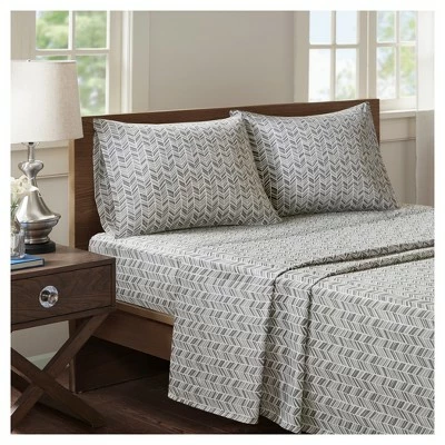 Brand new ❤️ Madison Park Chevron Printed Sheet Sets Gray 👍 1 Brand new ❤️ Madison Park Chevron Printed Sheet Sets Gray 👍