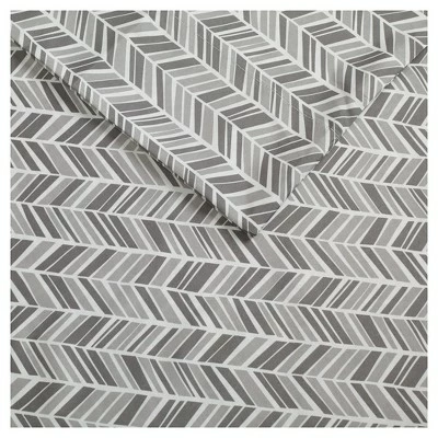 Brand new ❤️ Madison Park Chevron Printed Sheet Sets Gray 👍 2 Brand new ❤️ Madison Park Chevron Printed Sheet Sets Gray 👍 - Image 2