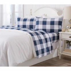 Discount 👏 Great Bay Home 100% Cotton Flannel Classic Winter Print Sheet Set ⌛
