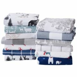 Discount 👏 Great Bay Home 100% Cotton Flannel Classic Winter Print Sheet Set ⌛ -Sheets & Pillowcases Sales Shop unnamed file 4201