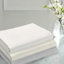 Discount 🌟 Fresh 100% Cotton Sateen Sheet Set - Wholistic White 😀