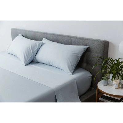 Cheapest 💯 300 Thread Count Percale Solid Sheet Set - MOLECULE Powder Blue 🎉 2 Cheapest 💯 300 Thread Count Percale Solid Sheet Set - MOLECULE Powder Blue 🎉 - Image 2
