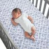 Brand new ❤️ Lambs & Ivy Signature Crosshatch Organic Cotton Navy Blue Fitted Crib Sheet 🌟