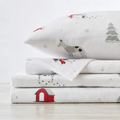 Wholesale 🎉 Great Bay Home 100% Cotton Flannel Holiday Printed Sheet Set ⭐