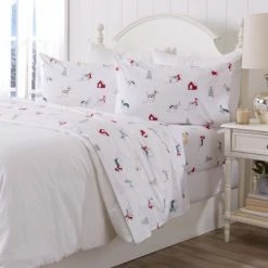Wholesale 🎉 Great Bay Home 100% Cotton Flannel Holiday Printed Sheet Set ⭐ -Sheets & Pillowcases Sales Shop unnamed file 4294