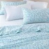 Coupon ✔️ 6pc Printed Pattern Percale Cotton Sheet Set - Laura Ashley Blue Floral 💯