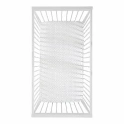 Flash Sale 🛒 Skylar White Grey Trellis Fitted Sheet - Levtex Baby ✨