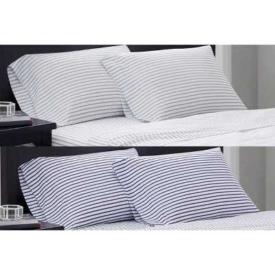 Wholesale ✨ Pinstripe Sheet Set - Truly Soft Navy 🔥 4 Wholesale ✨ Pinstripe Sheet Set - Truly Soft Navy 🔥 - Image 4
