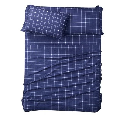 Best Pirce 🎁 Tattersall Sheet Set - Truly Soft Charcoal ⭐ 3 Best Pirce 🎁 Tattersall Sheet Set - Truly Soft Charcoal ⭐ - Image 3