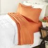 Top 10 🔔 The Lakeside Collection Lakeside Orange Sheet Set with PIllowcase - Modern Bedding 🔥