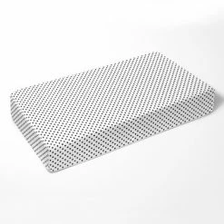 Budget โ๏ธ Bacati - Black on White background Pin Dots 100 percent Cotton Universal Baby US Standard Crib or Toddler Bed Fitted Sheet ๐