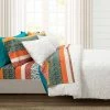 Best Pirce ⭐ Lush Decor 6pc Boho Stripe Patterned Sheet Set - Lush Décor Turquoise/tangerine 😀