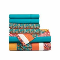 Best Pirce ⭐ Lush Decor 6pc Boho Stripe Patterned Sheet Set - Lush Décor Turquoise/tangerine 😀 -Sheets & Pillowcases Sales Shop unnamed file 4598